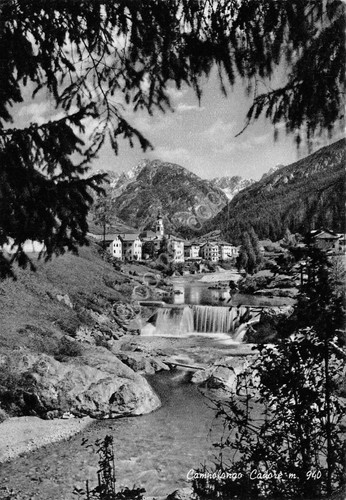 Cartolina Campolongo Cadore panorama 1962