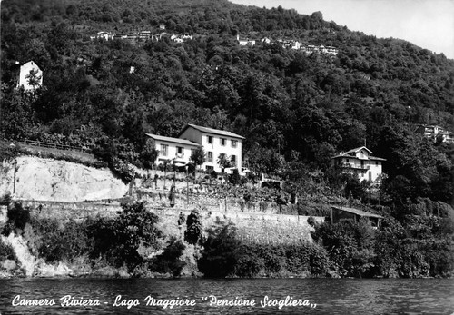 Cartolina Cannero Riviera Pensione Scogliera