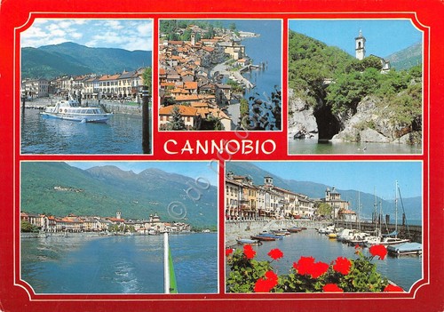 Cartolina Cannobio 5 vedute (Verbania)