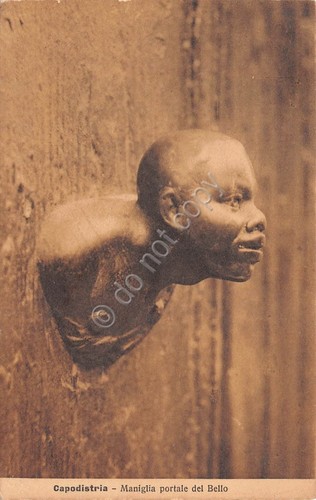 Cartolina Capodistria Maniglia Portale del Bello 1937 Istria Slovenia