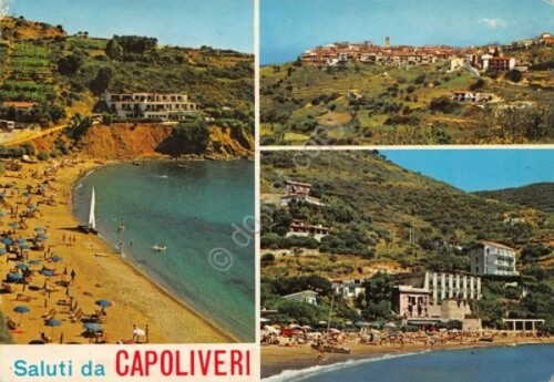 Cartolina Capoliveri Isola d' Elba vedute (Livorno)