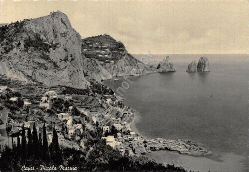 Cartolina Capri Marina Piccola Panorama dall'alto (Napoli)