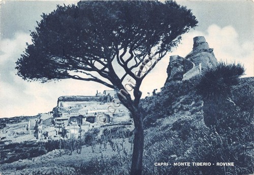 Cartolina Capri Monte Tiberio Rovine