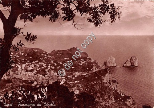 Cartolina Capri Panorama da Cetrella 1940