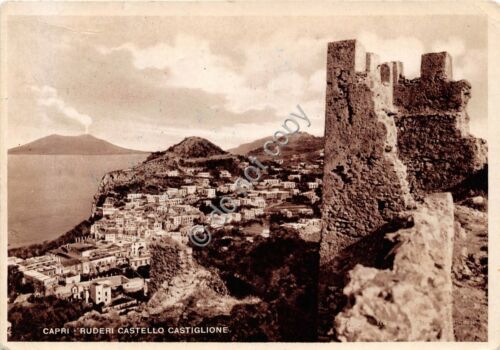 Cartolina Capri Ruderi Castello Castigione 1948