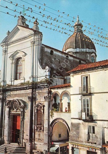 Cartolina Capua Chiesa S. Eligio bar case anni '80
