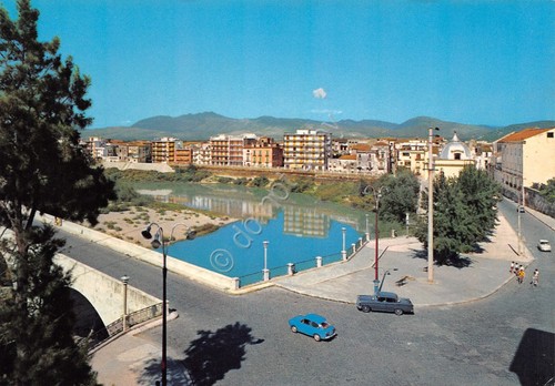Cartolina Capua fiume Volturno Riviera Casilino anni '80
