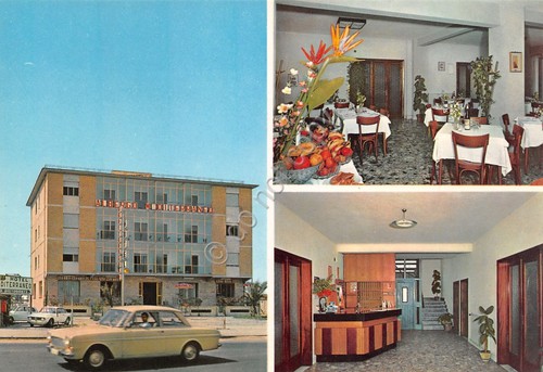 Cartolina Capua Hotel Mediterraneo vedute varie anni '80