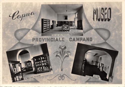Cartolina Capua Museo Provinciale Campano Vedute varie anni '50