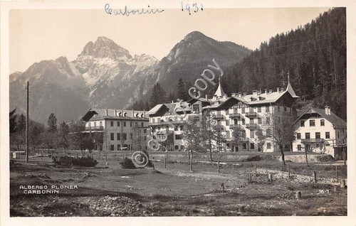 Cartolina Carbonin Albergo Ploner 1931