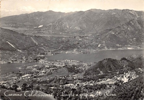 Cartolina Carenno Calolziocorte Panorama Laghi Monte Rosa