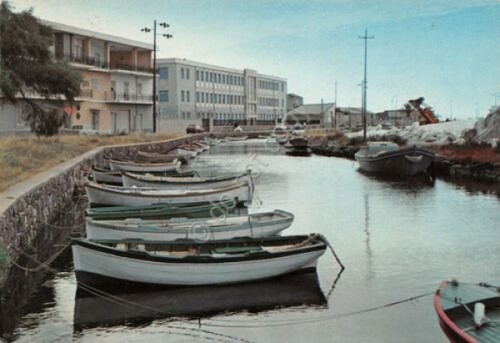 Cartolina Carloforte Canale delle Saline Istituto Nautico