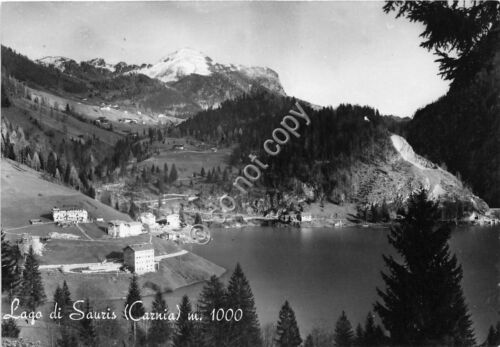 Cartolina Carnia Lago di Sauris panorama 1957