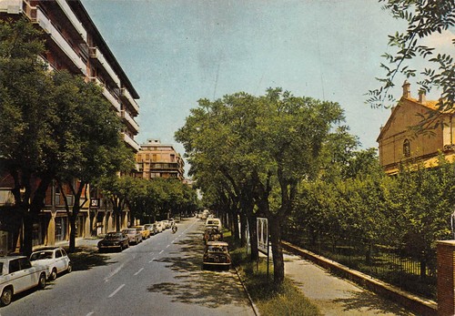 Cartolina Carpi Viale auto d'epoca