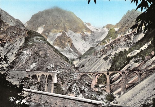 Cartolina Carrara Cave I viadotti di Vara ed. SAF