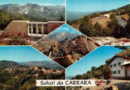 Cartolina Carrara vedute varie (Massa)