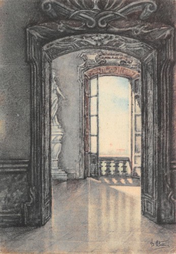 Cartolina Casa di Redenzione Sociale di Niguarda Sala Ingresso Ill. …