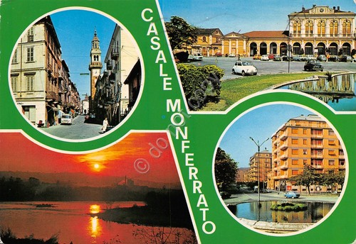 Cartolina Casale Monferrato 4 vedute (Alessandria)