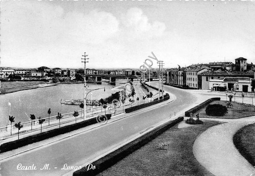 Cartolina Casale Monferrato Lungo Po 1957