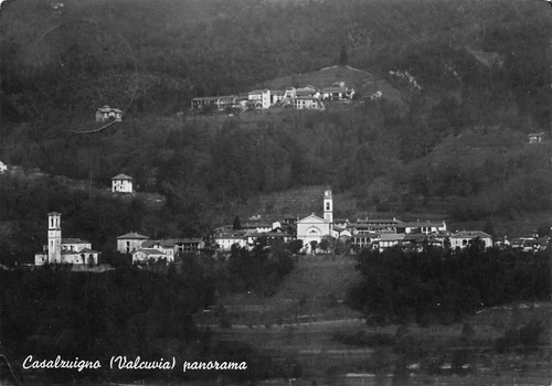 Cartolina Casalzuigno Valcuvia Panorama Notturno 1951