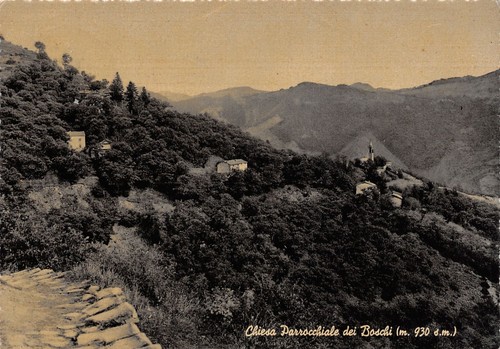 Cartolina Case Forlai Granaglione Chiesa Parrocchiale dei Boschi 1957
