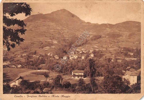 Cartolina Casella Frazione Stabbio e Monte Maggio panorama con case …