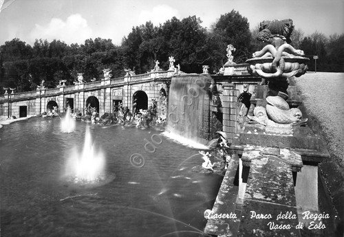 Cartolina Caserta Parco della Reggia Vasca di Eolo