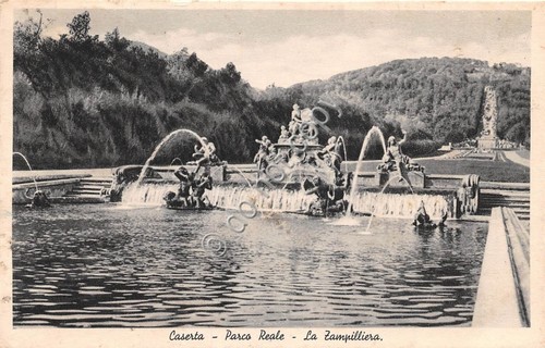 Cartolina Caserta Parco Reale la Zampilliera 1936