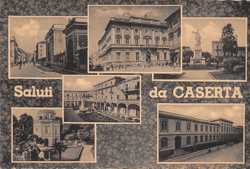 Cartolina Caserta vedute varie cittÃ anni '50