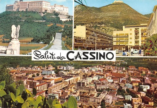 Cartolina Cassino 3 vedute (Frosinone)