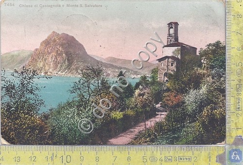 Cartolina Castagnola Chiesa - Monte Illustrata VG Congo B - …