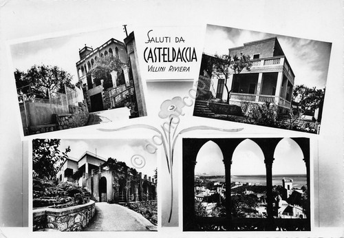 Cartolina Casteldaccia Villini Riviera vedute 1954