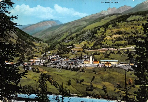 Cartolina Casteldelfino Alta Valle Varaita Panorama colorata 1962