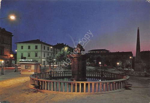 Cartolina Casteldelpiano Piazza Garibaldi Notturno Edicola Il Tempo