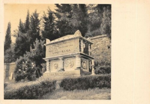 Cartolina Castell'Arquato Tomba di Luigi Illica Ediz LFP