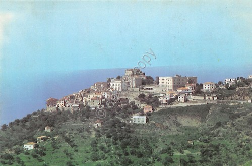 Cartolina Castellabate panorama città anni '80