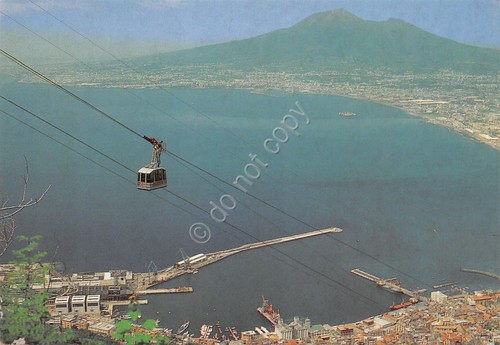 Cartolina Castellamare di Stabia Funivia Monte Faito panorama golfo anni …