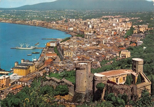 Cartolina Castellamare di Stabia Panorama e Castello Angioino anni '70 …