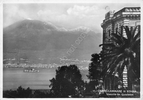 Cartolina Castellamare di Stabia Vesuvio da Quisisana 1949