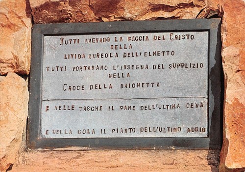 Cartolina Castelletto Tofane WW1 Targa commemorativa (Belluno)