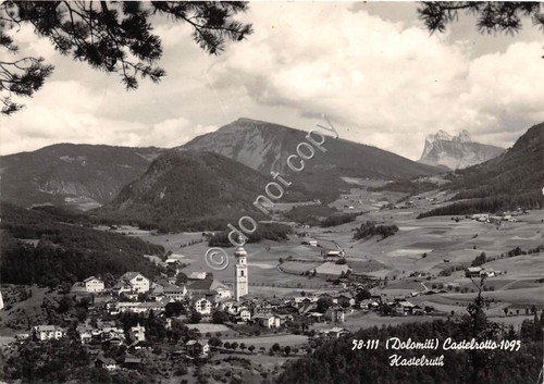 Cartolina Castelrotto Dolomiti Panorama 1956