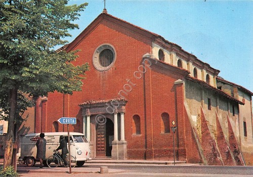Cartolina Castelsangiovanni Chiesa San Rocco timbro filatelico 1972