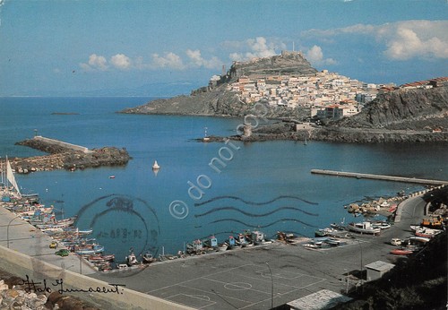 Cartolina Castelsardo Il Porto 1989
