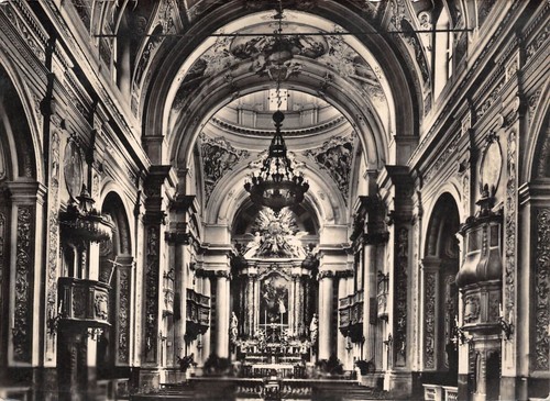 Cartolina Castiglione delle Stiviere Santuario San Luigi Gonzaga Interno 1960
