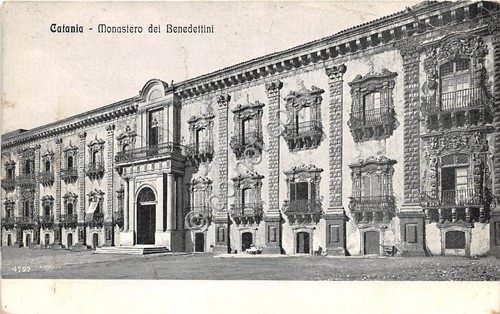 Cartolina Catania Monastero dei Benedettini