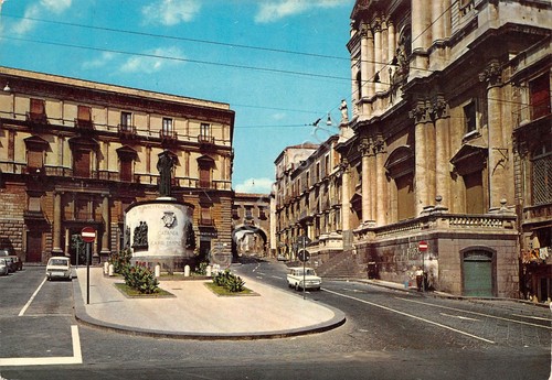 Cartolina Catania Piazza S. Francesco d'Assisi