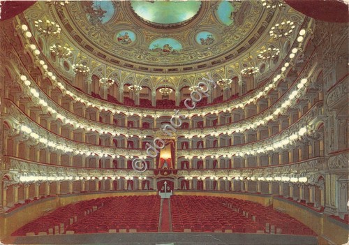 Cartolina Catania Teatro Bellini Interno anni '60