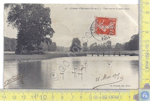 Cartolina Catheau d'Esclimont - Pont sur l'eau - Vg France …