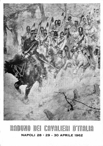Cartolina Cavalieri d'Italia Raduno a Napoli 1962 illustrata