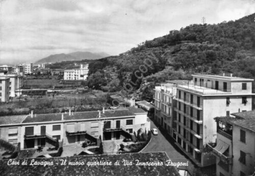 Cartolina Cavi d Lavagna nuovo quartiere Via Frugoni 1959